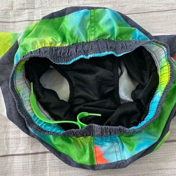 Under Armour stripe bathing suit w/mesh lining & drawstring big boys sz youth S - Picture 6 of 7